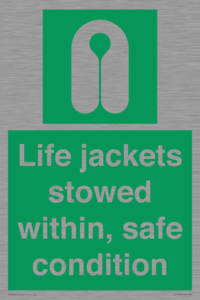 Life jackets stowed within